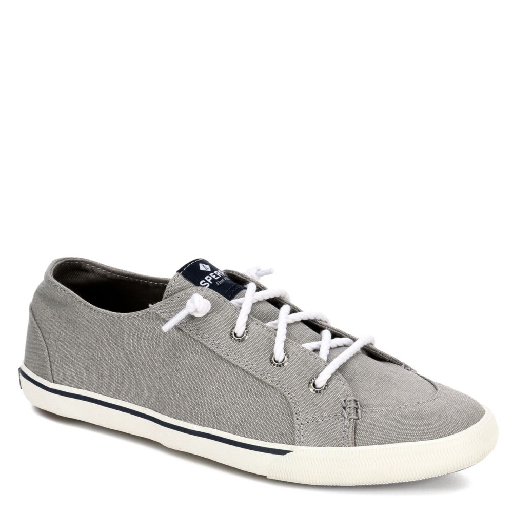 grey sperry slip ons