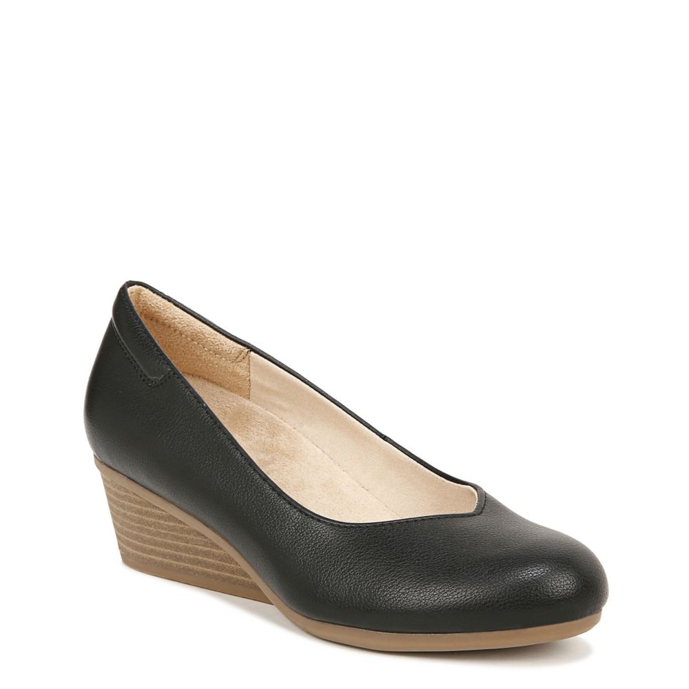 Black Dr. Scholl's Womens Be Ready Wedge Pump | Rack Room Shoes