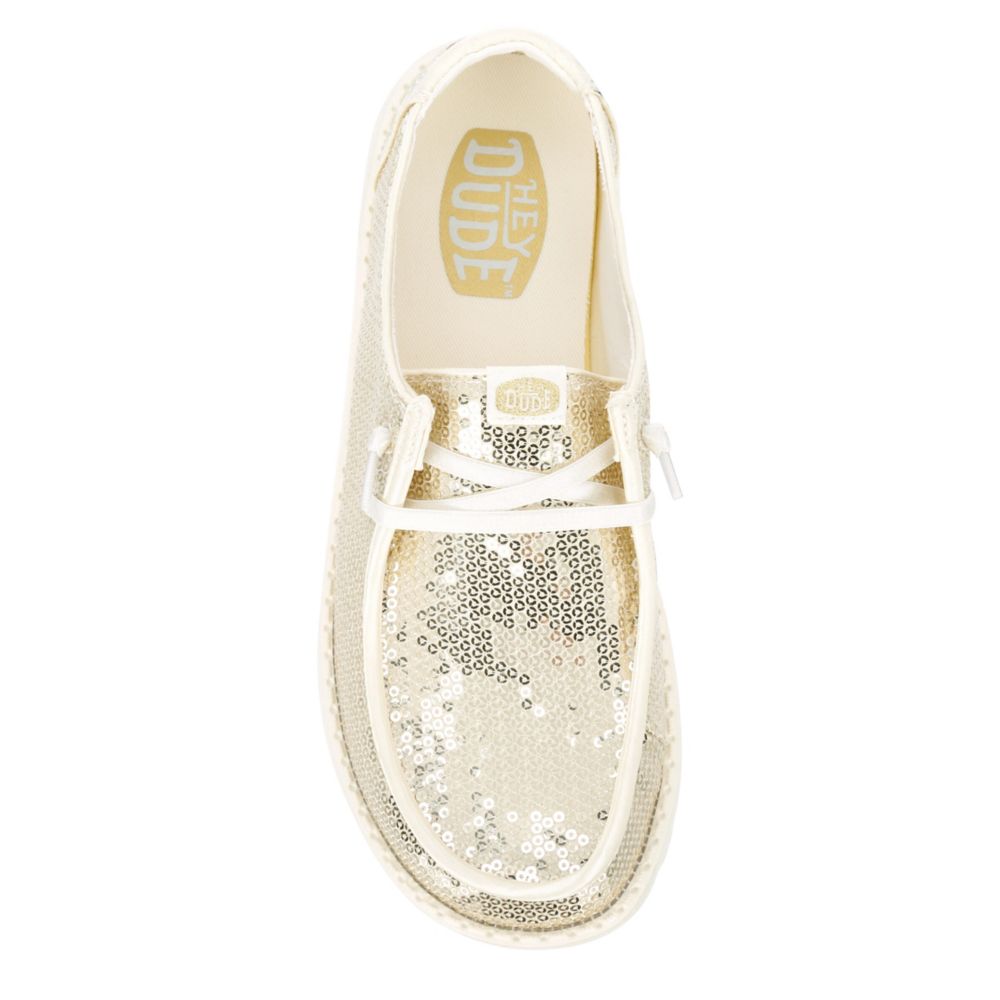 WOMENS WENDY SEQUIN SLIP ON SNEAKER