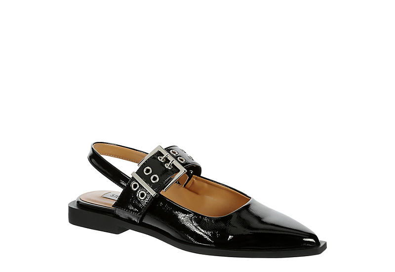 Black Steve Madden Womens Karson Slingback Flat | Rack Room Black Steve Madden Womens Karson Slingback Flat | Rack Room
