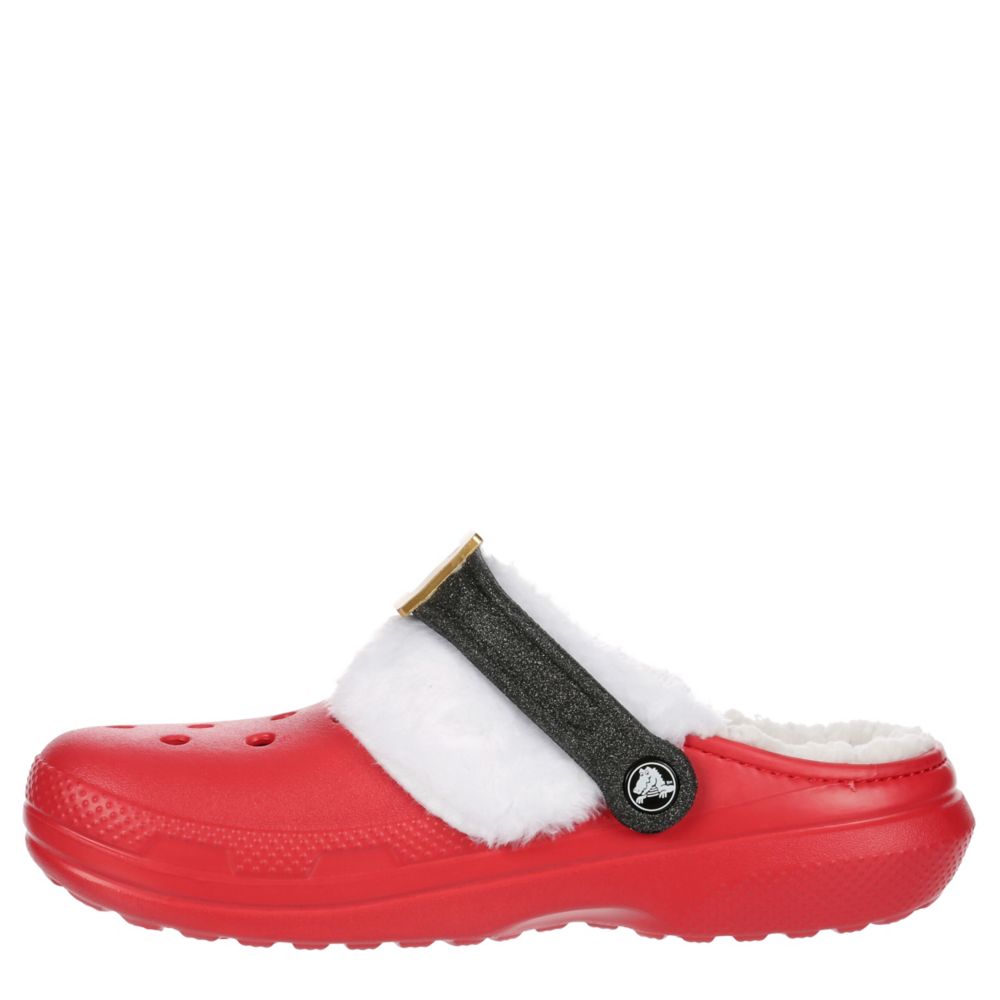 Color Pop Crocs Unisex Classic Lined Santa Clog Rack Room Shoes