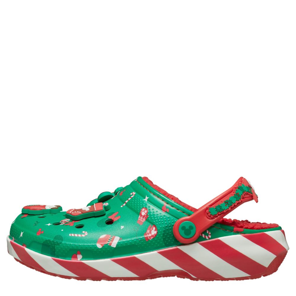 Green Crocs Unisex Classic Mickey Holiday Lined Clog | Rack