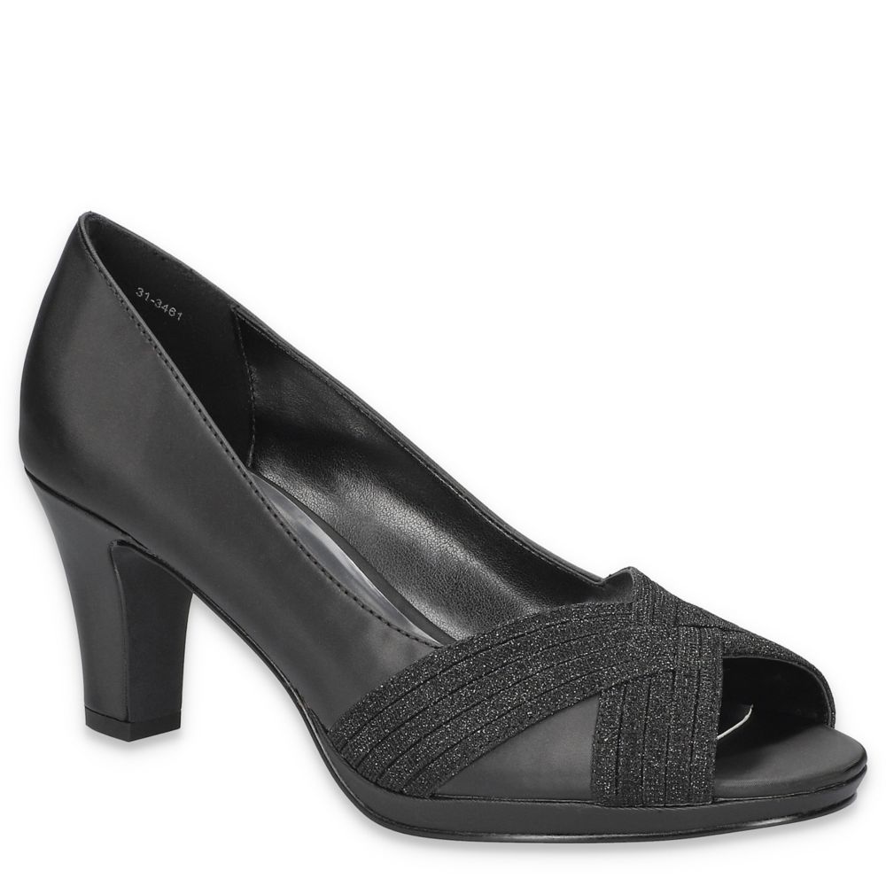 送料無料】 イージーストリート 懸り レディース パンプス シューズ Easy Street Women's Lotus Block Heel  Pumps Black