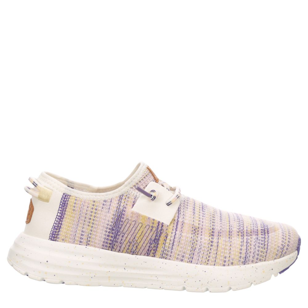 HEYDUDE WOMENS SIROCCO SLIP ON SNEAKER - PURPLE