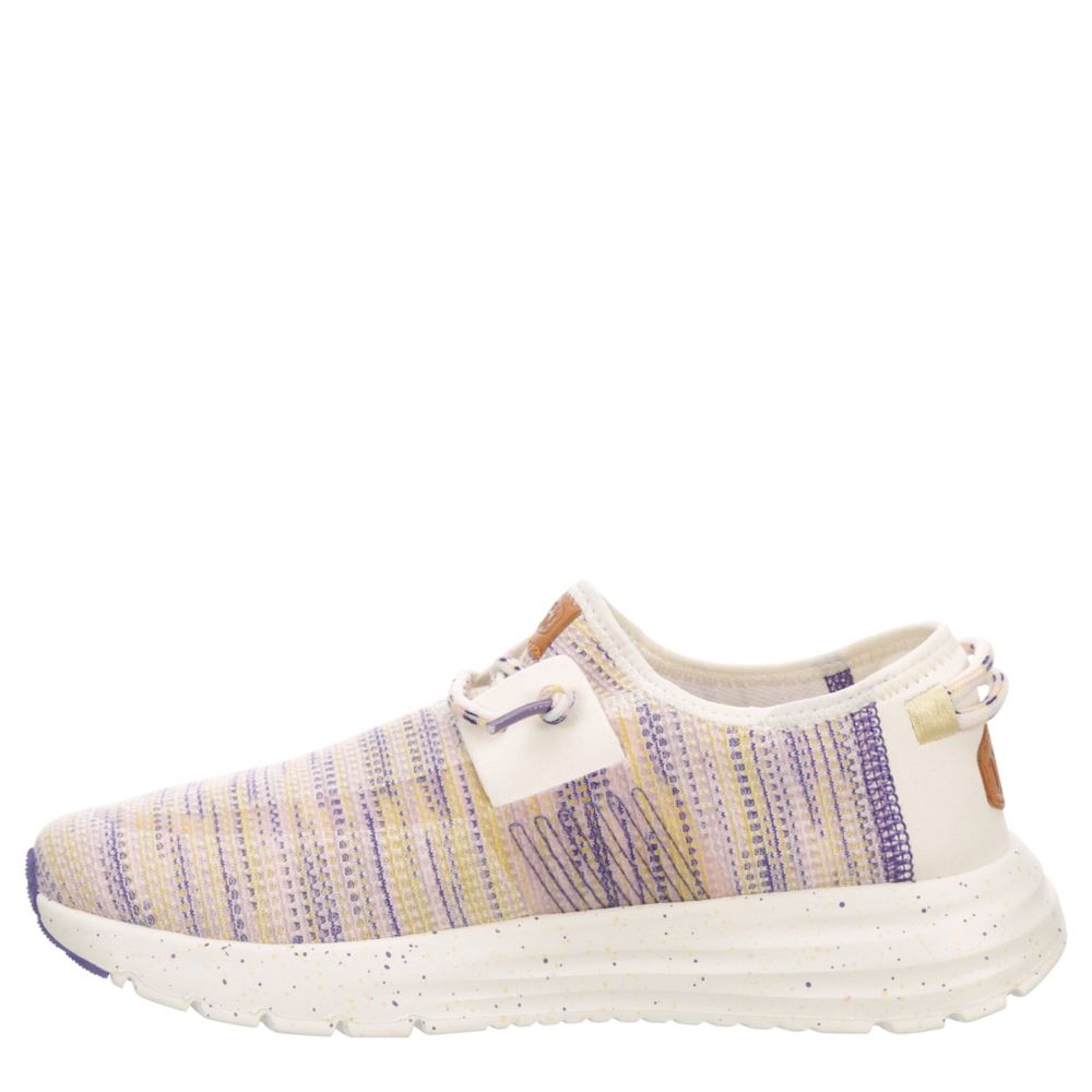 HEYDUDE WOMENS SIROCCO SLIP ON SNEAKER - PURPLE