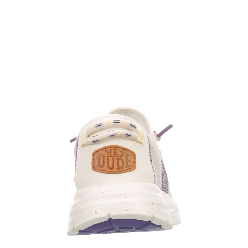 HEYDUDE WOMENS SIROCCO SLIP ON SNEAKER - PURPLE