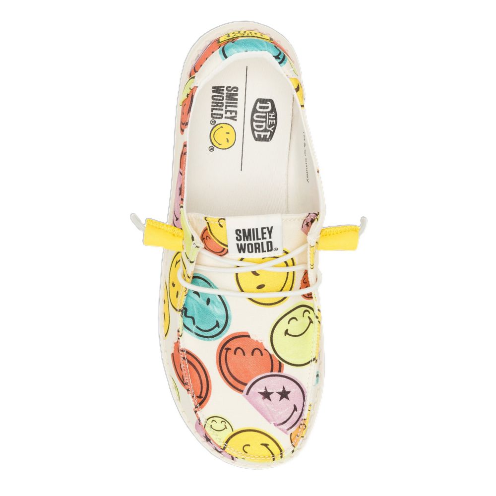 WOMENS WENDY SMILEY SLIP ON SNEAKER