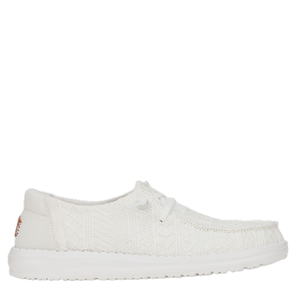 WOMENS WENDY CROCHET LACE SLIP ON SNEAKER