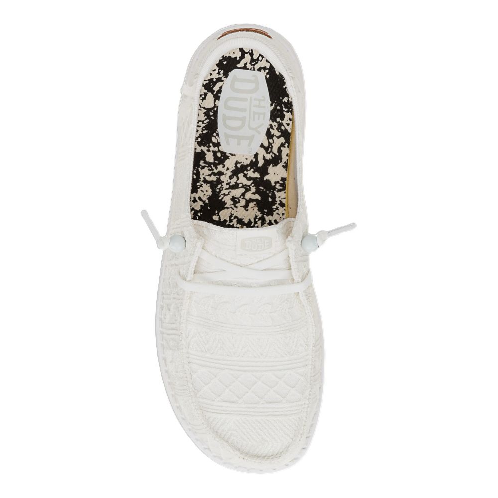 WOMENS WENDY CROCHET LACE SLIP ON SNEAKER