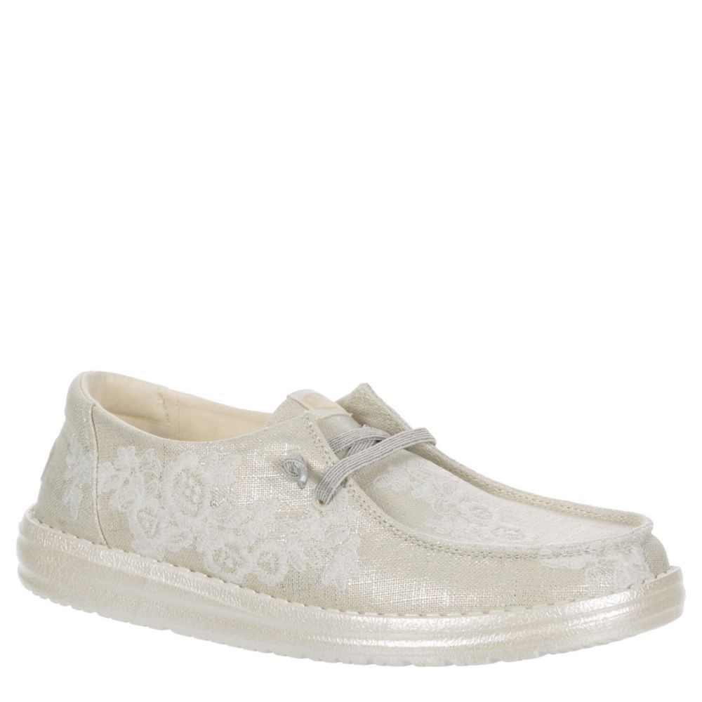 WOMENS WENDY FLORAL LACE SLIP ON SNEAKER