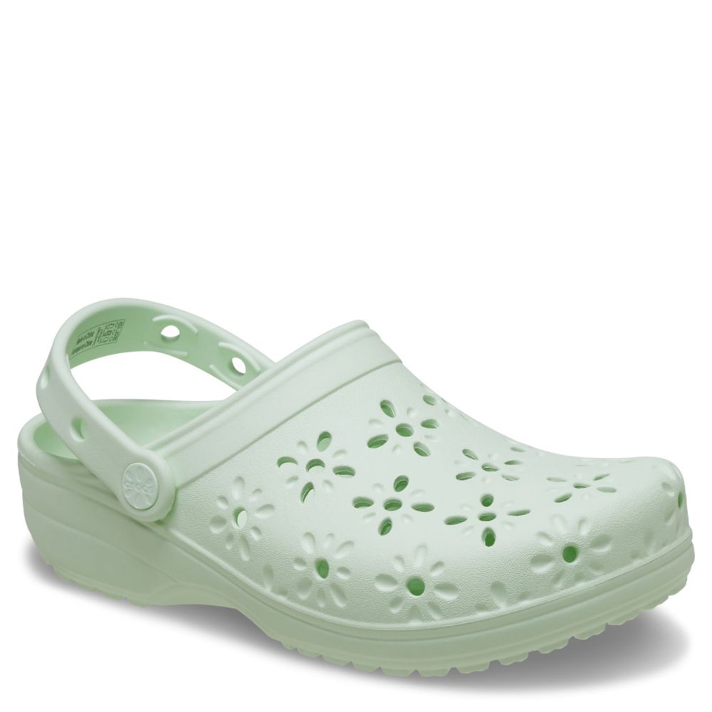 WOMENS CLASSIC FLORAL CUT OUT CLOG