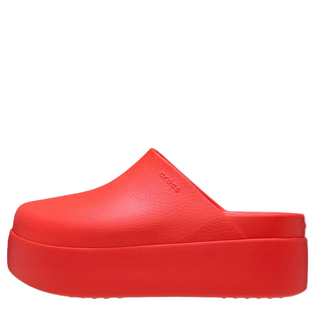 CROCS WOMENS DYLAN PLATFORM CLOG - RED