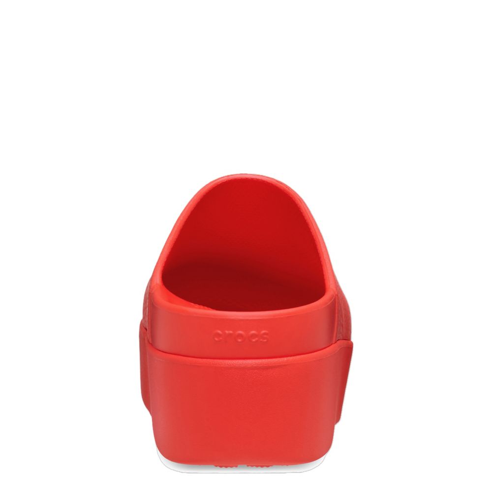 CROCS WOMENS DYLAN PLATFORM CLOG - RED