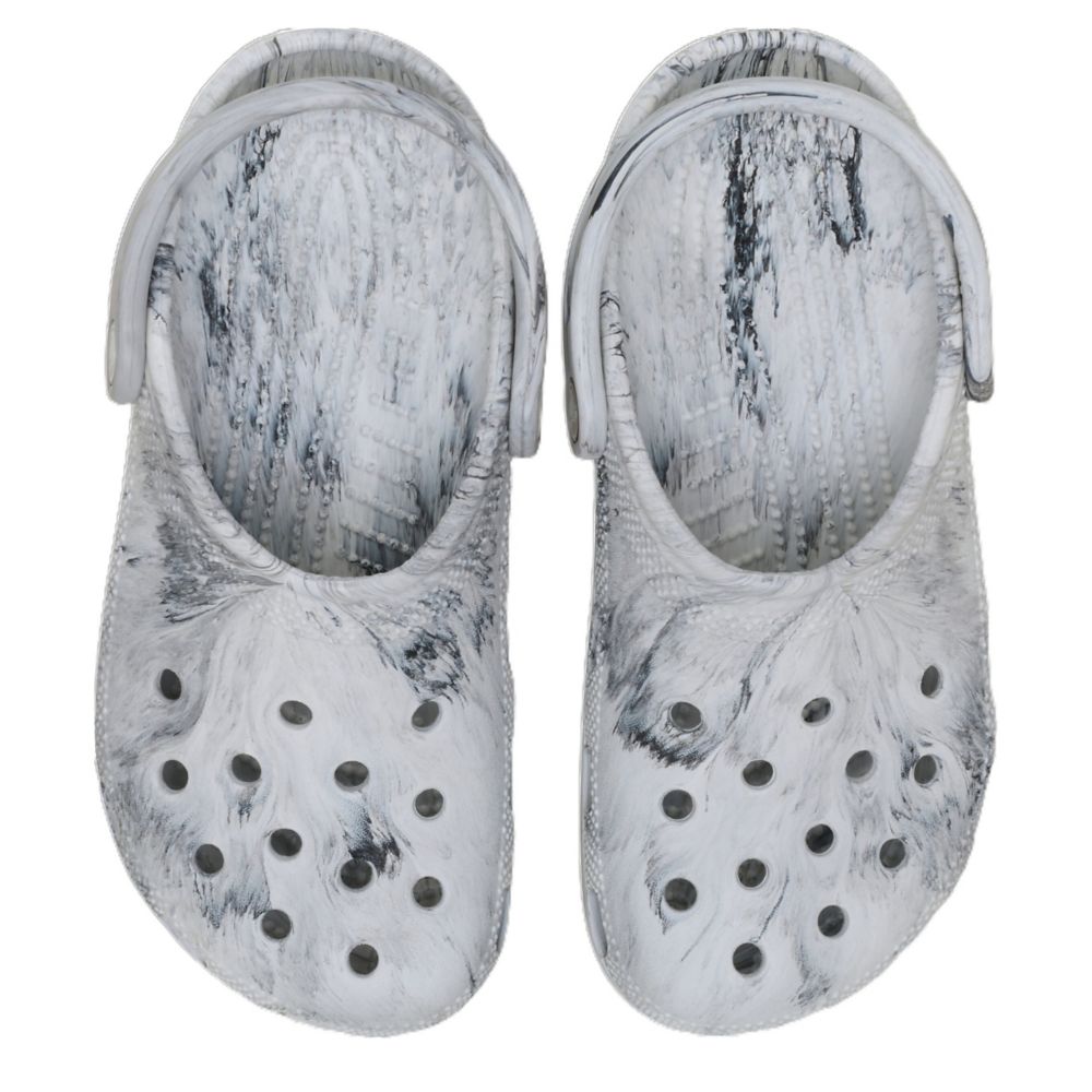 CROCS UNISEX CLASSIC WATERCOLOR MARBLED CLOG - GREY