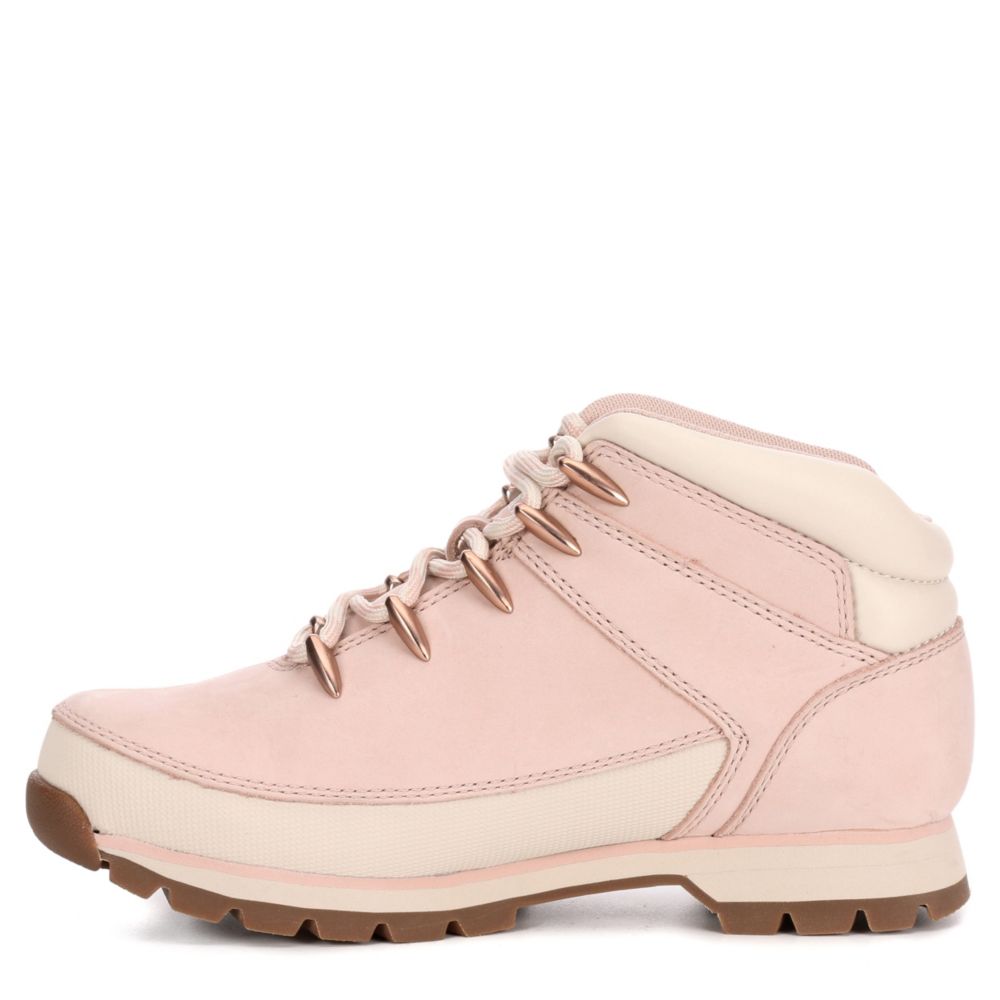 pink timberland heels