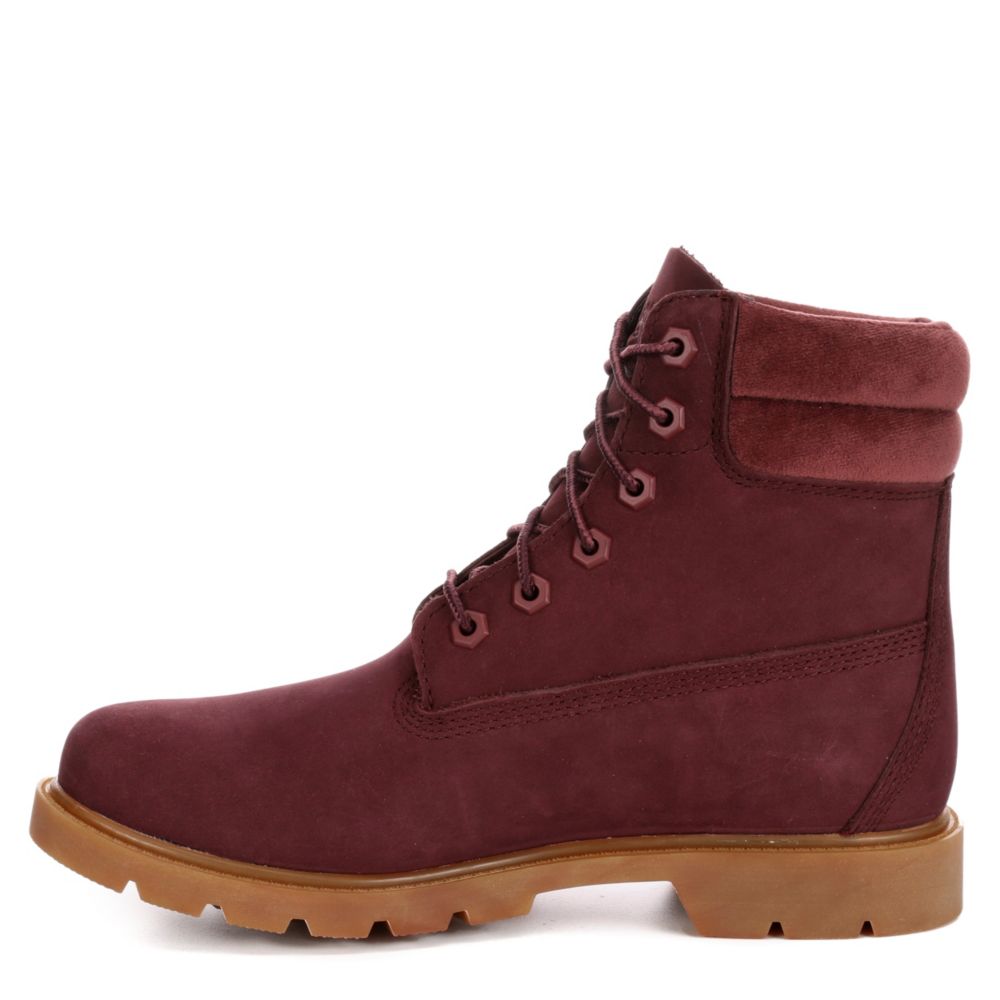 maroon timbs womens