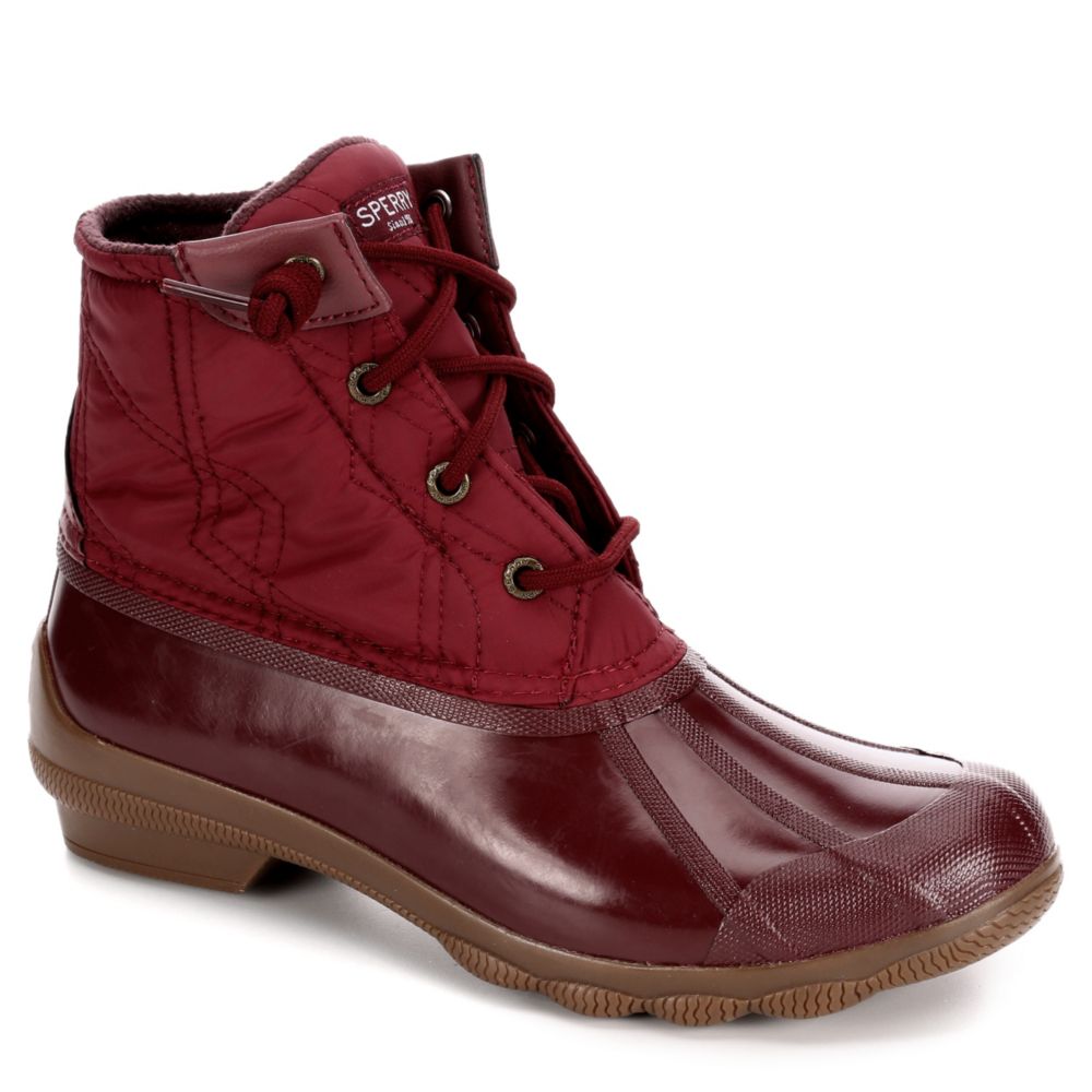 sperry burgundy duck boots