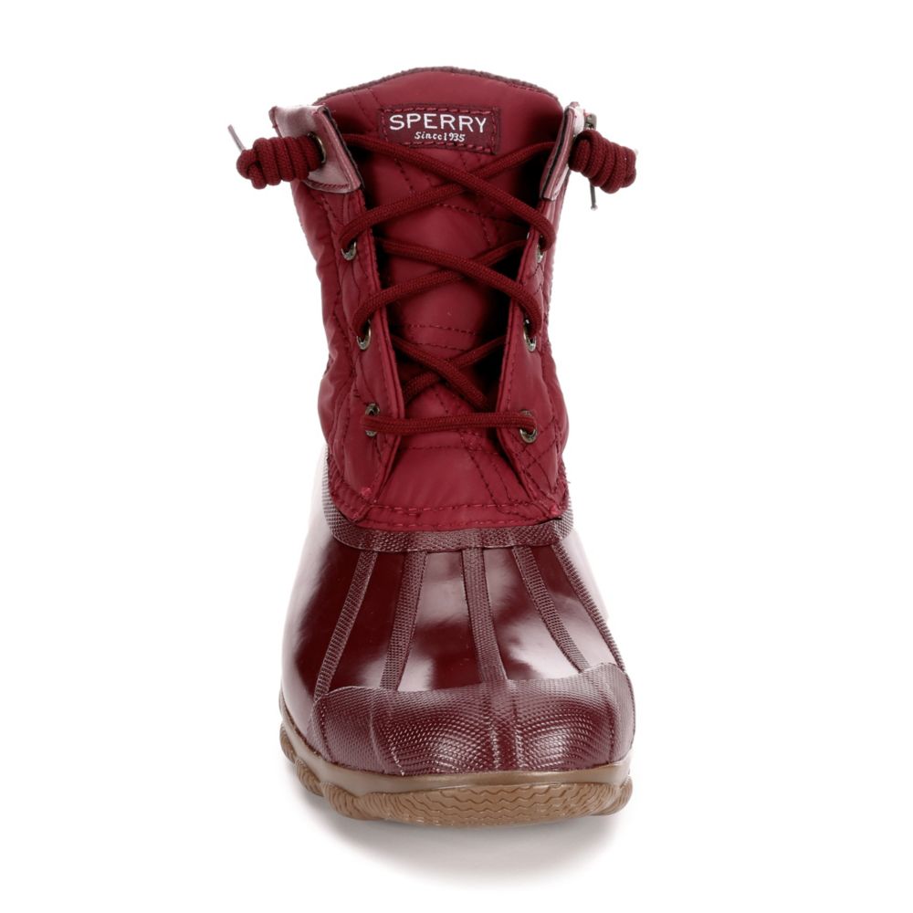 sperry burgundy duck boots