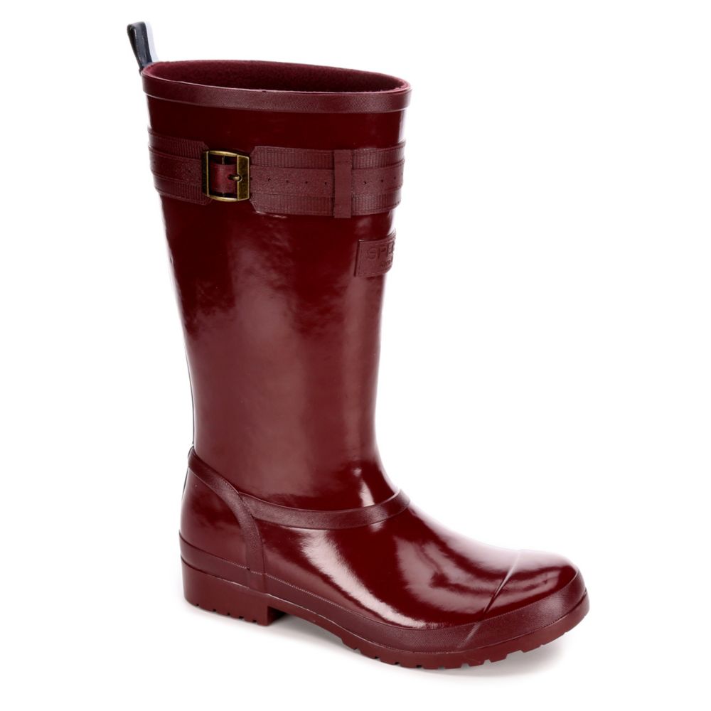 burgundy rain boots