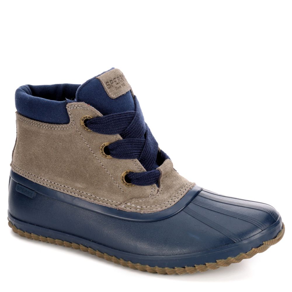 sperry duck boots blue and grey