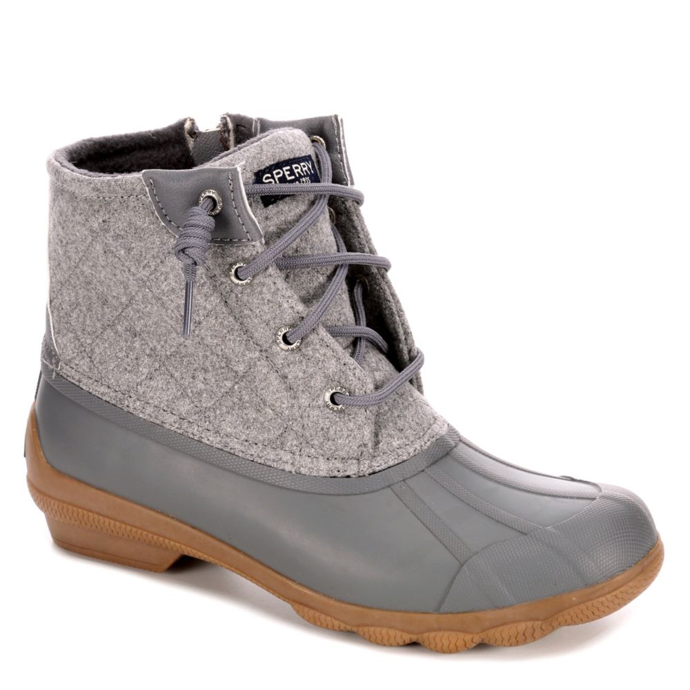 sperry duck boots grey and black