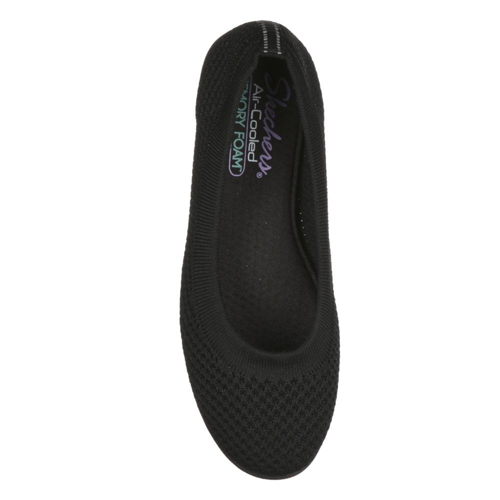 Black Womens Cleo Sport What A Move Flat, Skechers