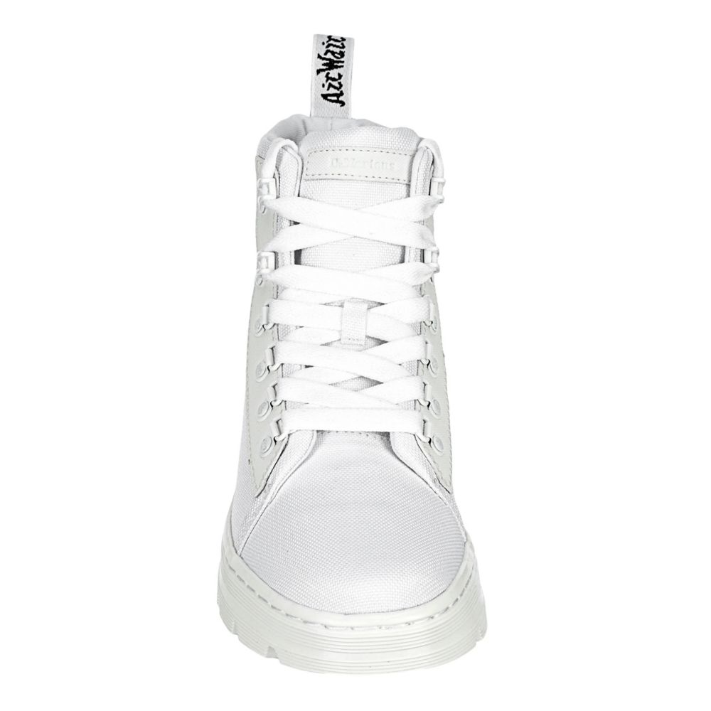 combs platform combat boot white