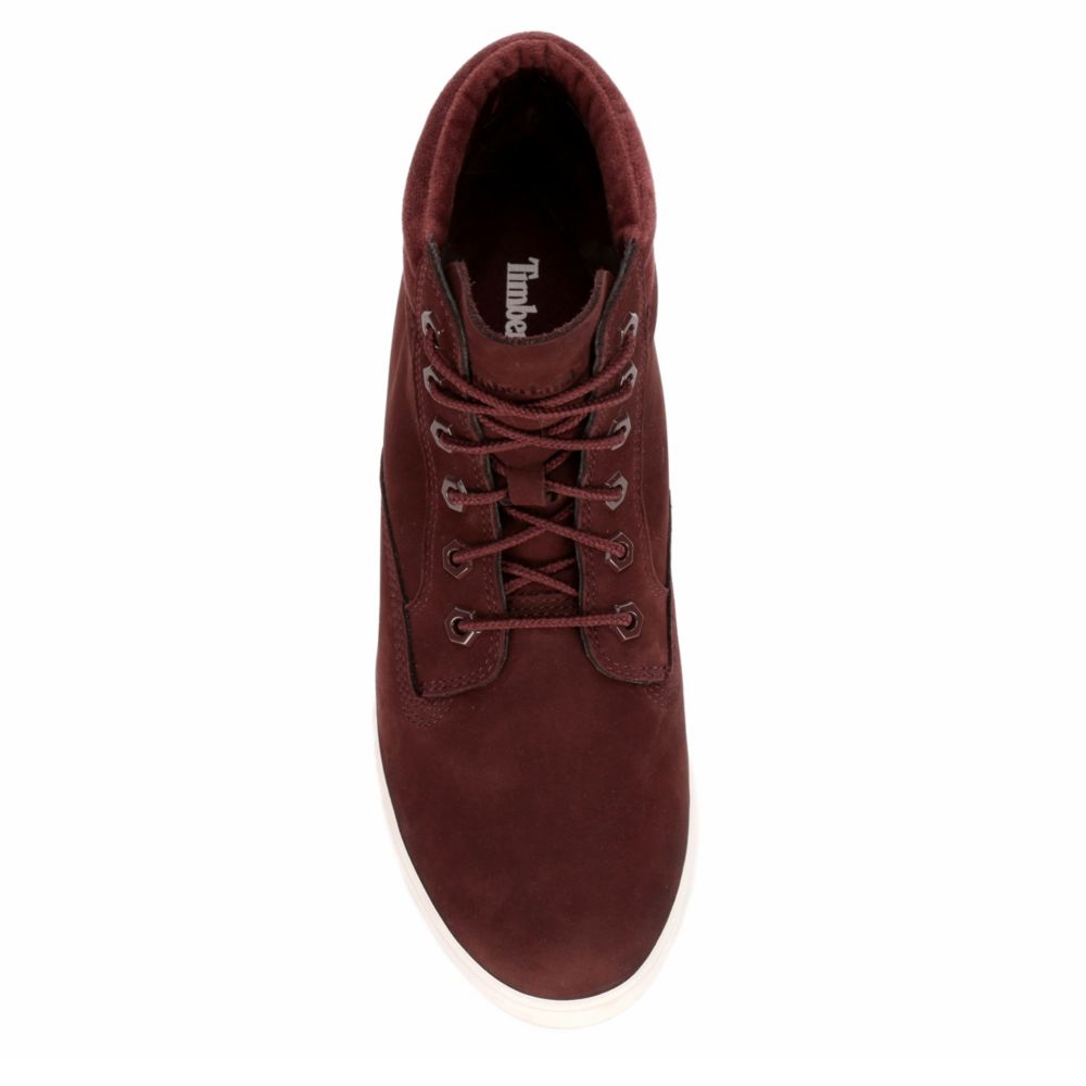 timberland moccasins burgundy