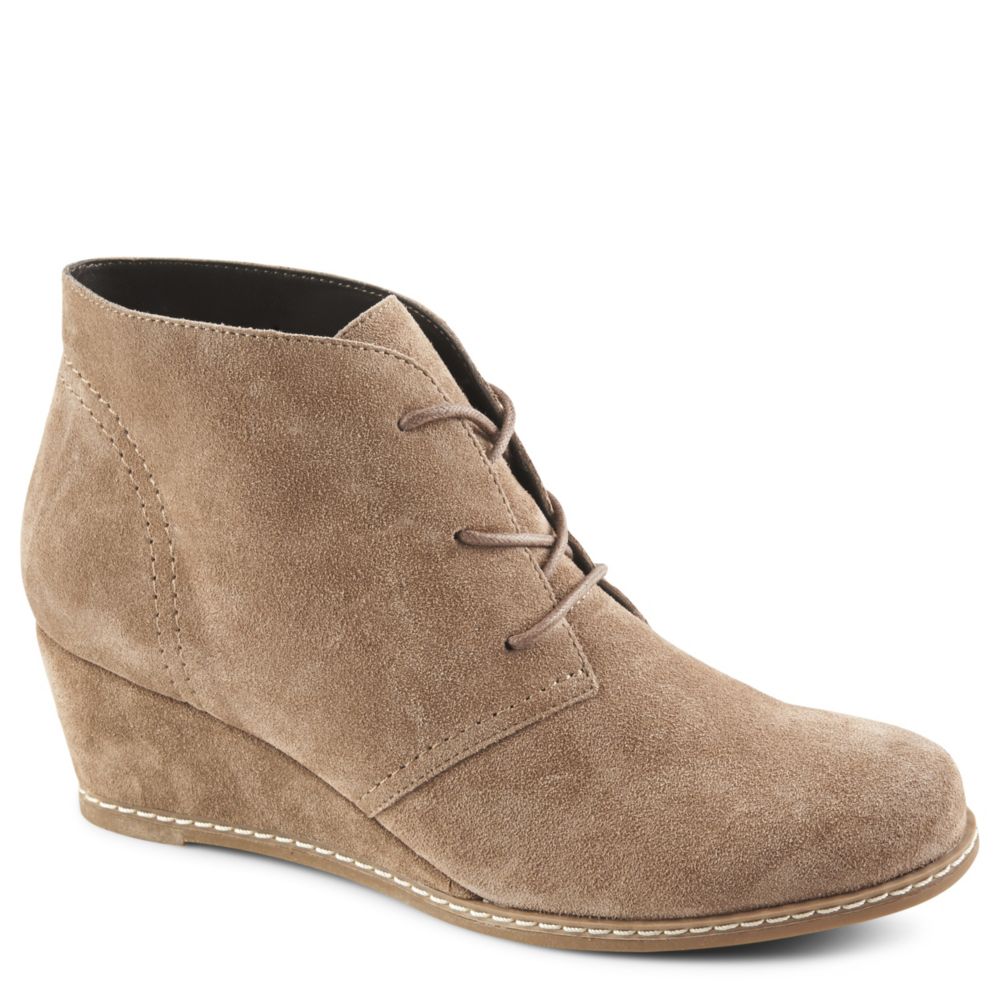 wedge lace up bootie