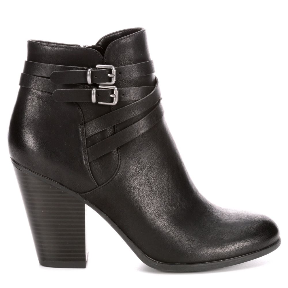 ladies black block heel boots