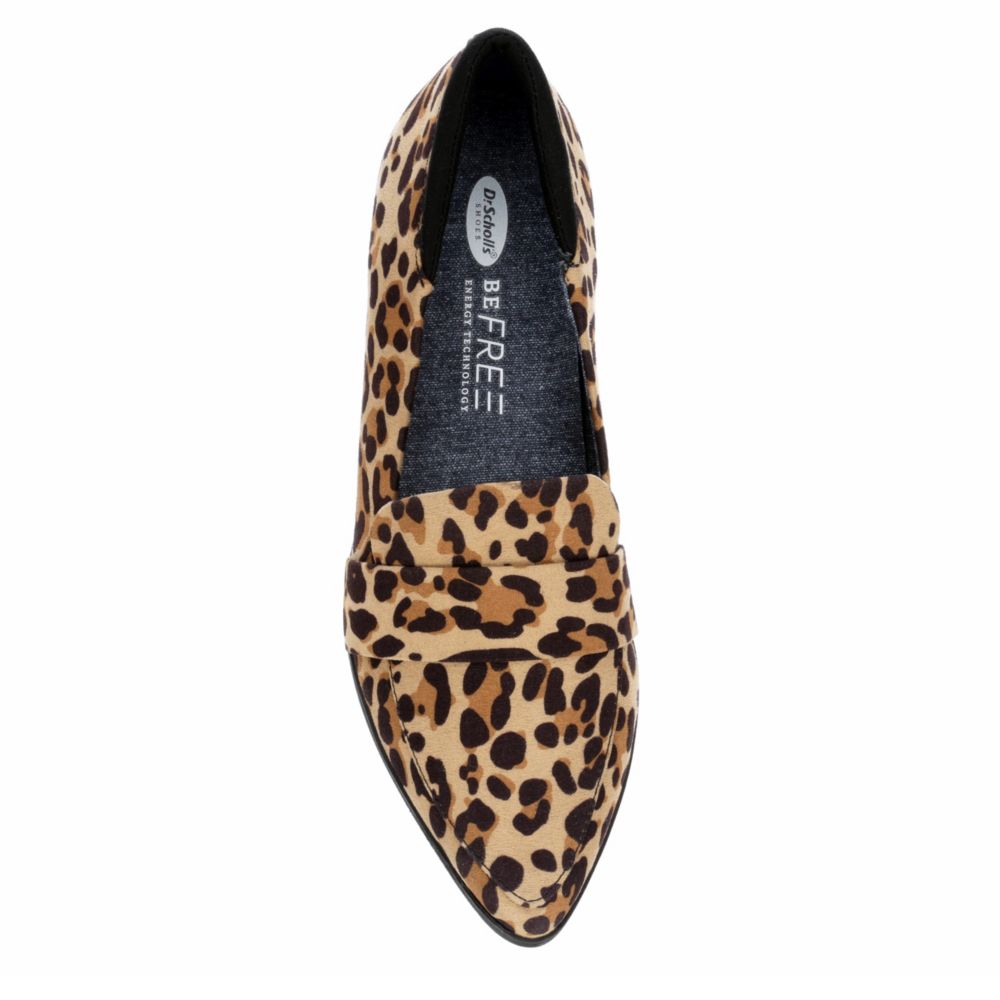 dr scholl's elegant loafer leopard