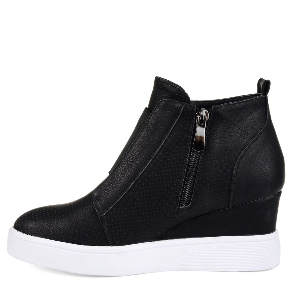 journee clara wedge sneaker grey