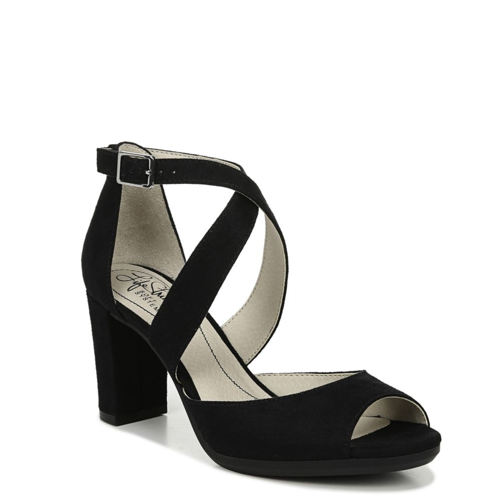 lifestride black sandals