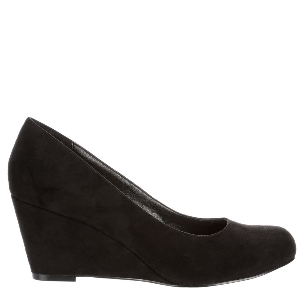 wedge dress shoes black