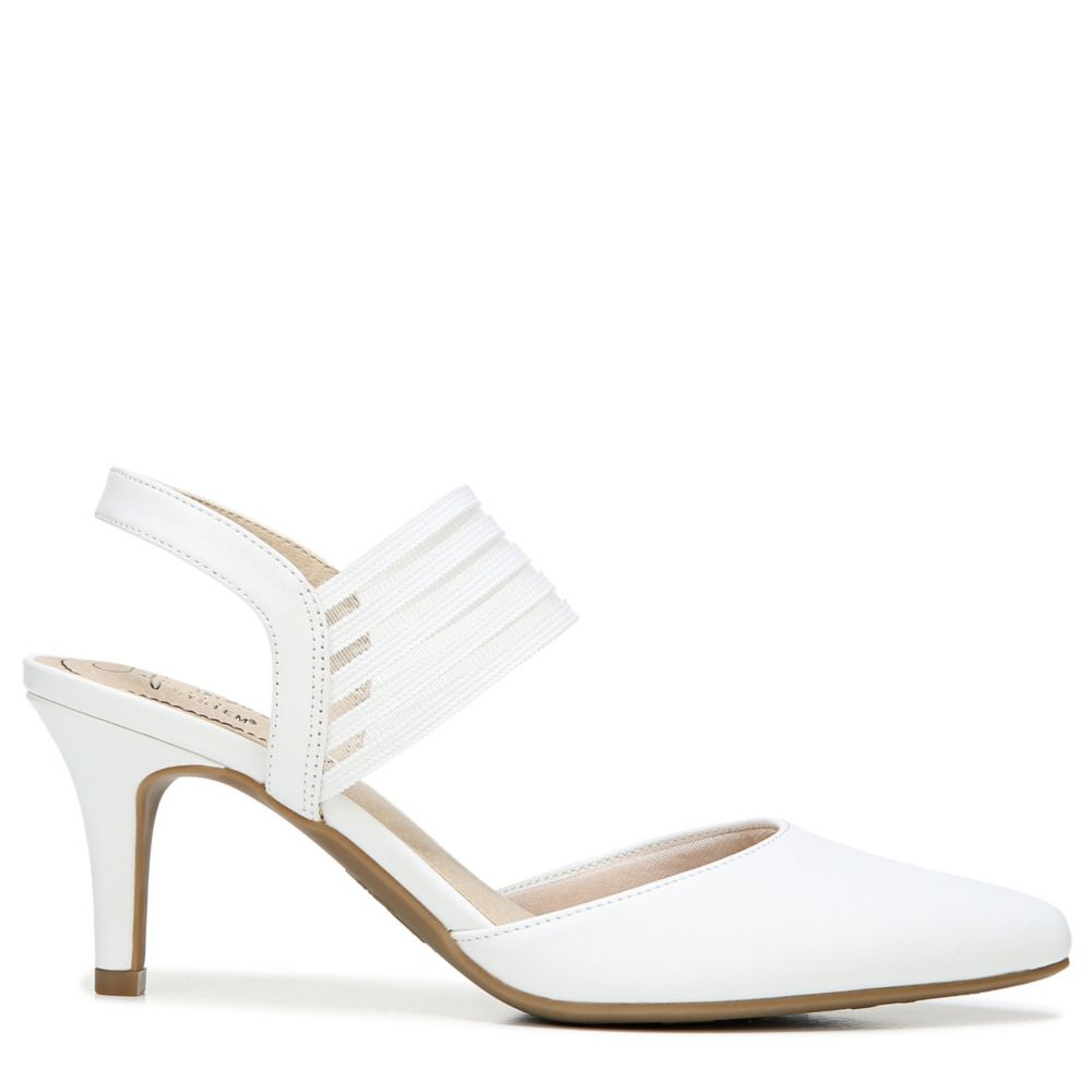 lifestride white heels