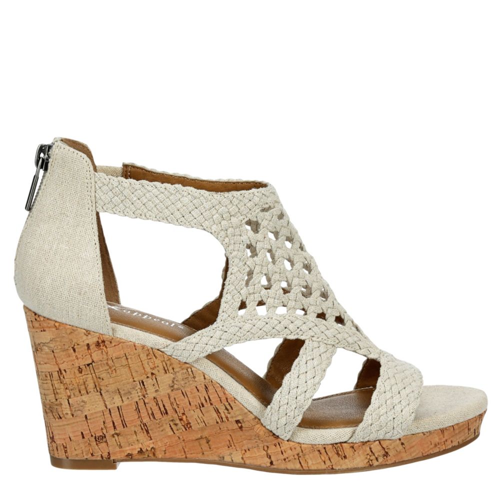 tan ladies wedges