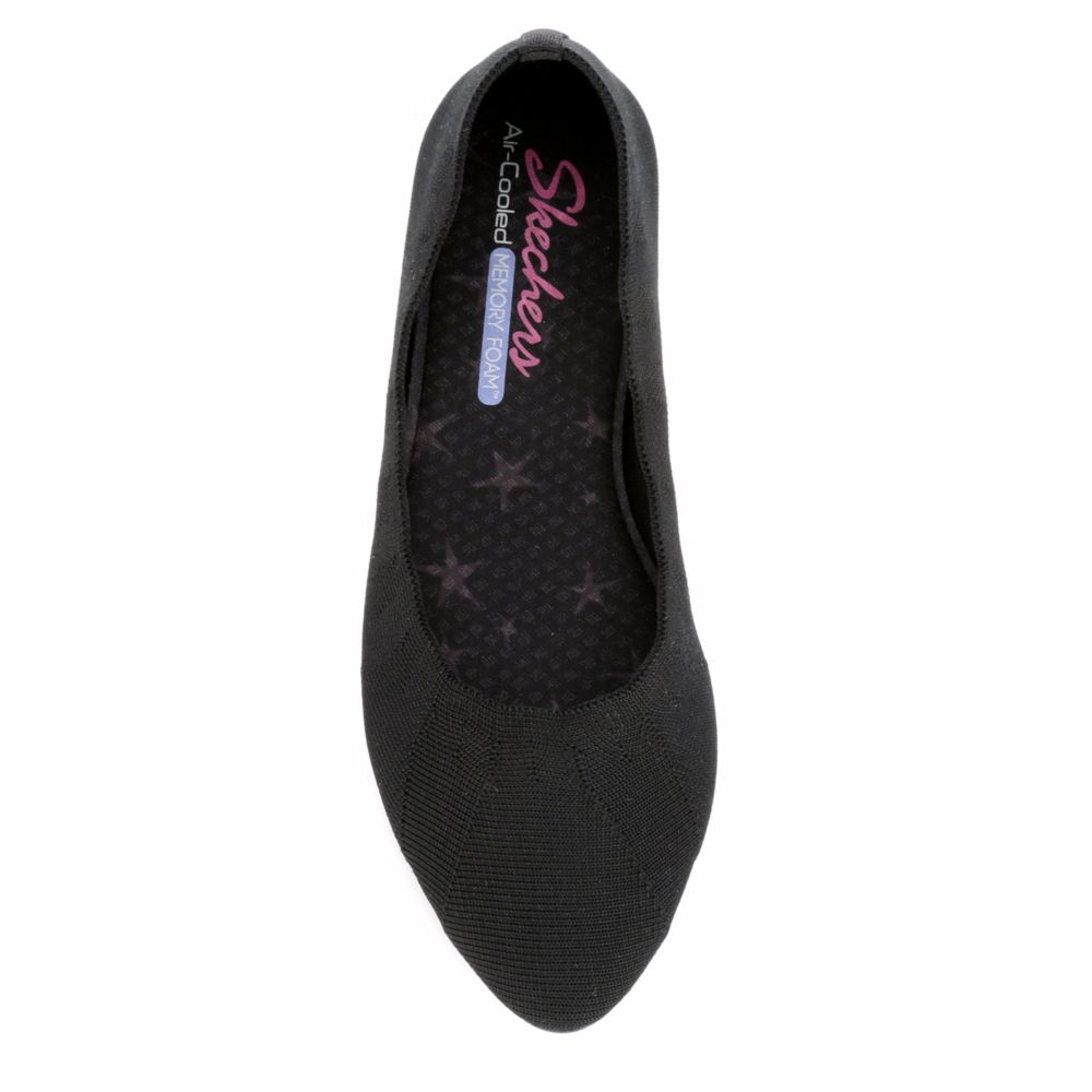 skechers memory foam black flats