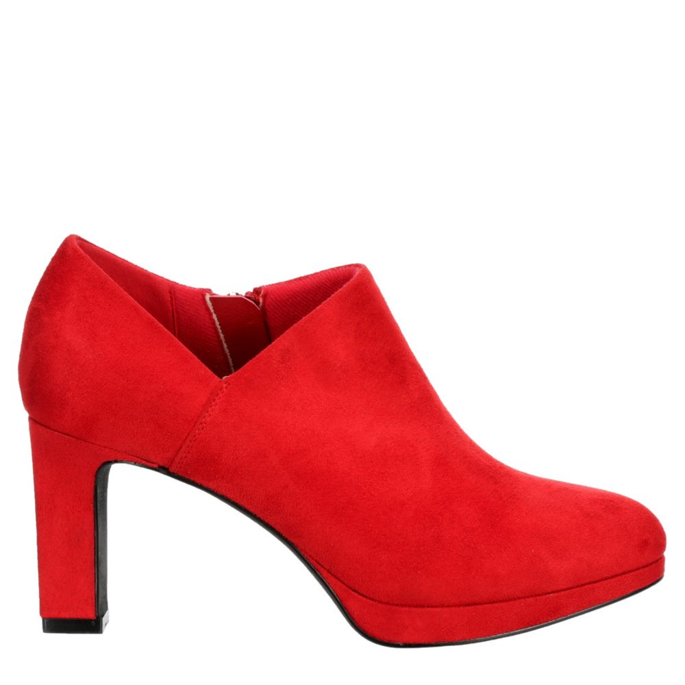 wide width red booties