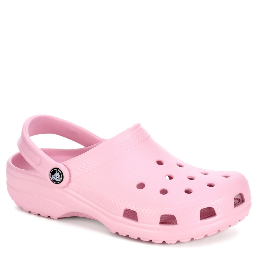 pink crocs with flowers