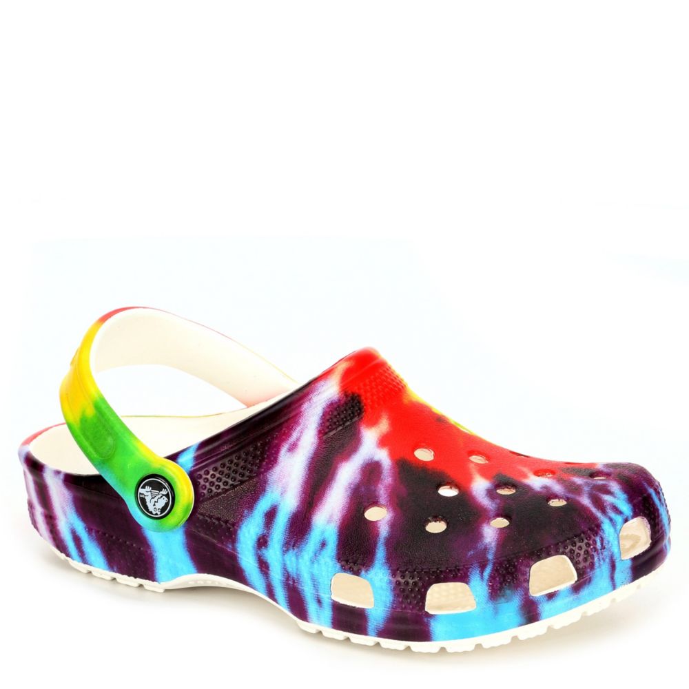 pastel tie dye crocs womens