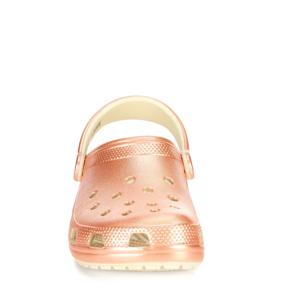 womens rose gold crocs