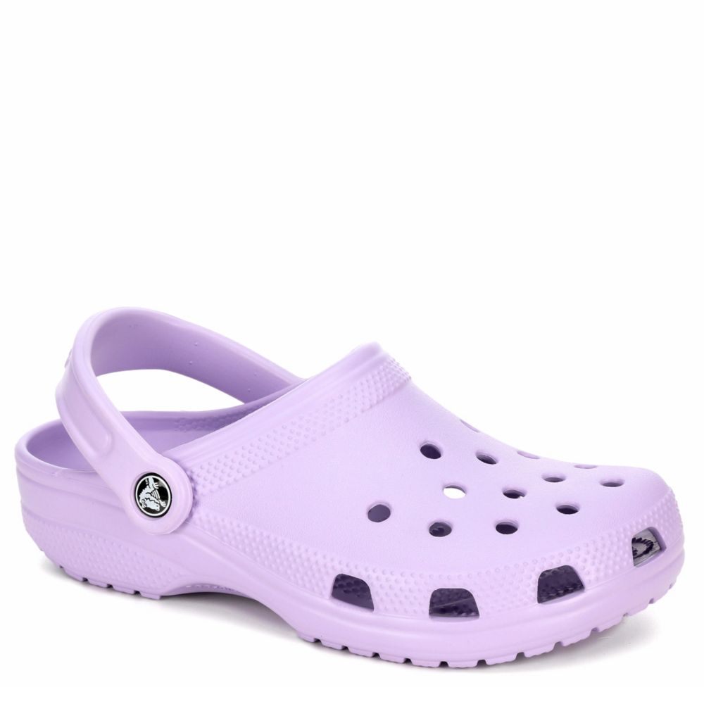 lilac crocs with fur