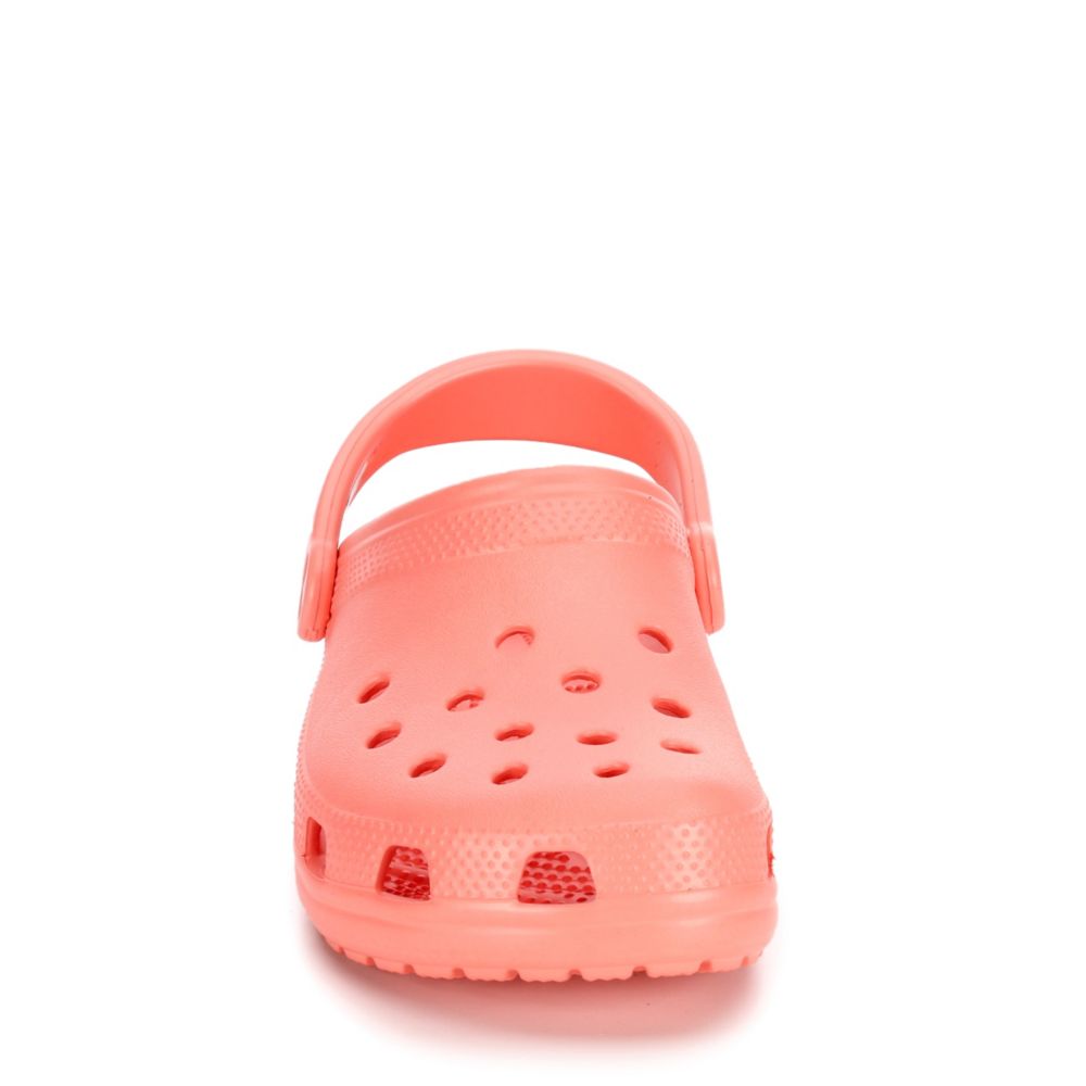 coral pink crocs