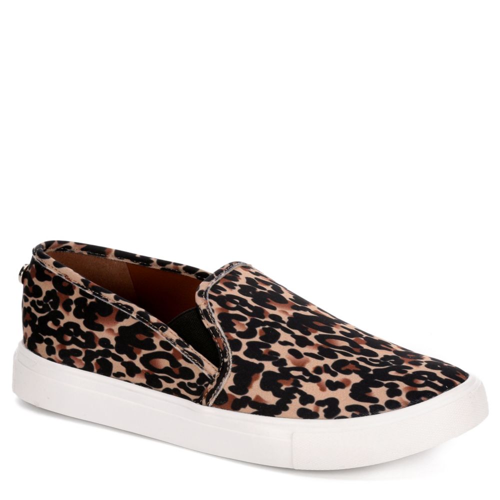 womens cheetah slip on sneakers