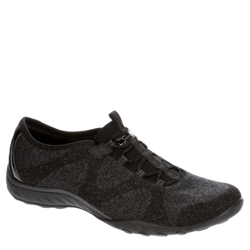 skechers slip on shoes black