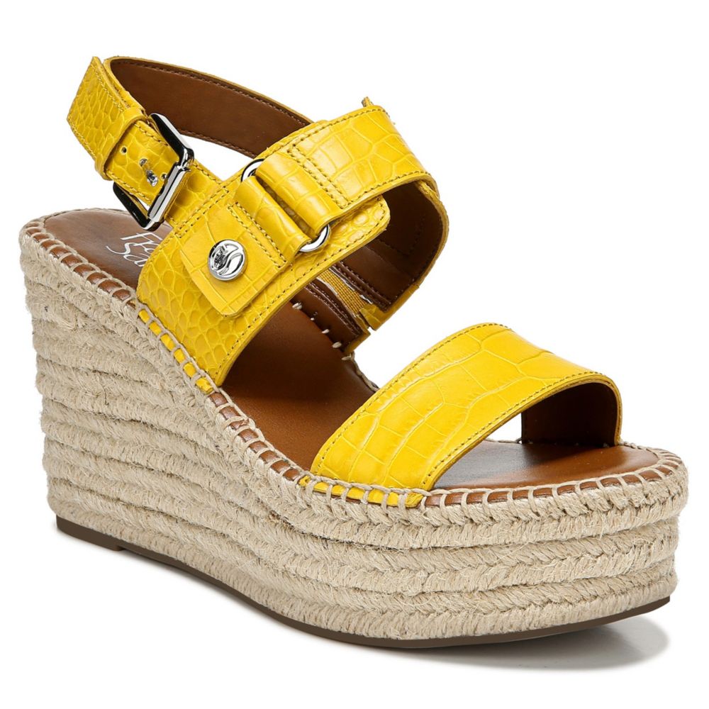 franco sarto yellow wedge