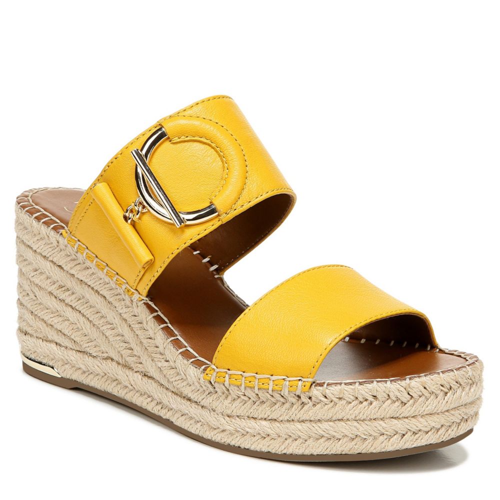 franco sarto yellow wedge