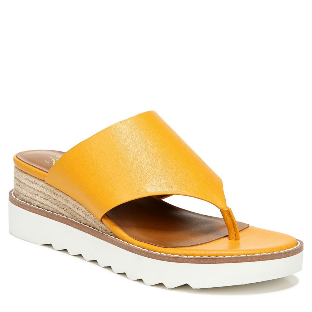 franco sarto yellow wedge