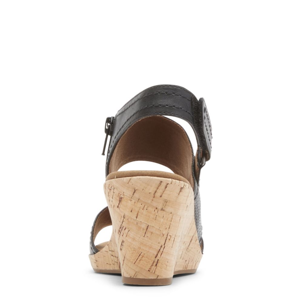 rockport briah wedge sandal black