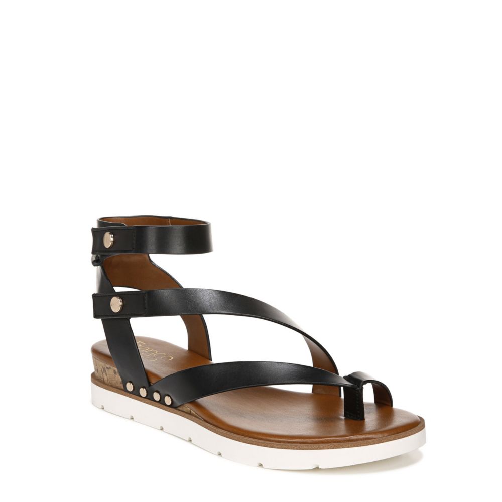 franco sarto black wedge sandals